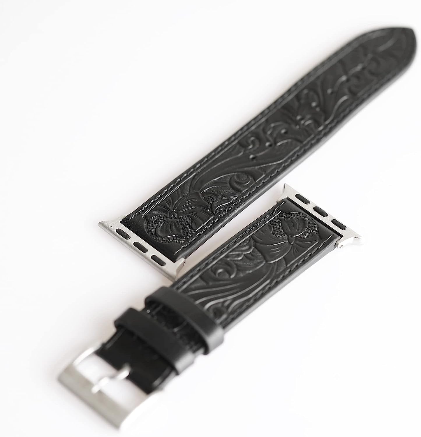 Deeplus for Apple Watch Band 41 Mm / 40 Mm / 38 Mm Series 7 /SE/ 6/5/4/3/2/1,Sunflower Tooled Leather Cowboy Replacement Western Apple Watch Retro Strap Bracelet for Iwatch Men Women  Deeplus   