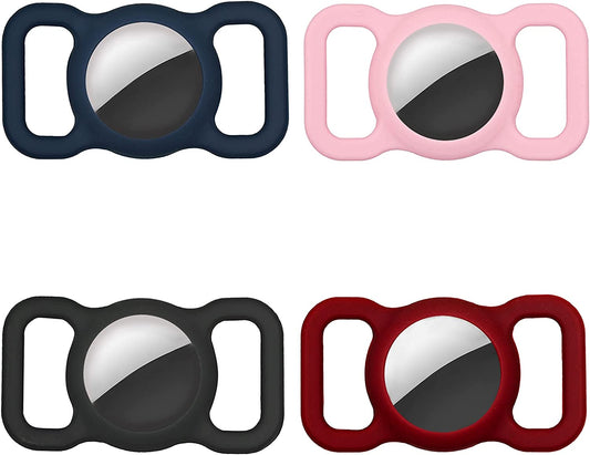 HATALKIN Case Compatible with Apple Airtag,Dog Collar Pet Loop Keychain Case Holder Keychain for Air Tags 4 Pack  HATALKIN   