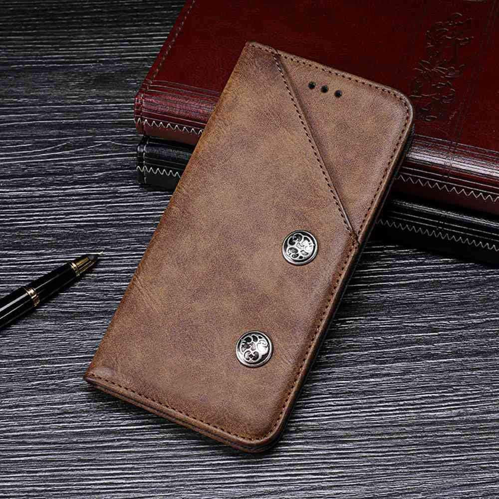 Case for Sony Xperia XZ3, Leather Stand Wallet Flip Case Cover for Sony Xperia Xz3,Retro Trend Phone Protection Shell,Wallet Phone Case With[Cash and Card Slots]  Manyip Brown Sony Xperia Xz3 