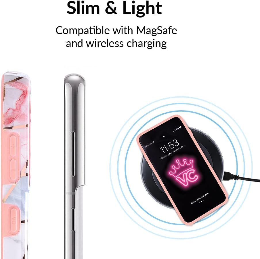 Velvet Caviar Compatible with Samsung Galaxy S21 Ultra Case [8Ft Drop Tested] W/Microfiber Lining - Cute Protective Phone Cases (Geometric Marble)  Velvet Caviar   