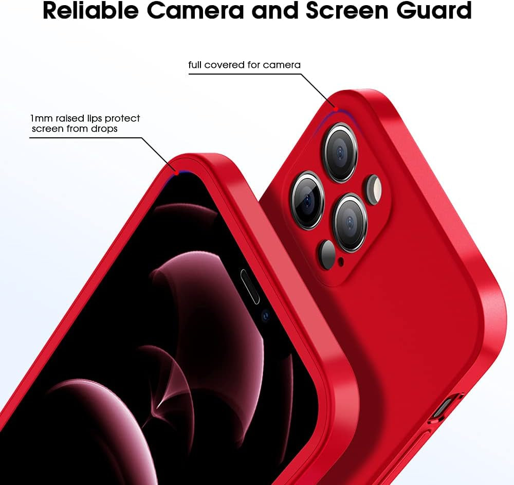 X-Level Compatible with Iphone 12 Pro Max Case,[360 Full Body Protective] with 2X Tempered Glass Screen Protector Ultra Thin Slim Fit Phone Cover for Iphone 12 Pro Max 6.7 Inch (Matte Red)  Pipilu   