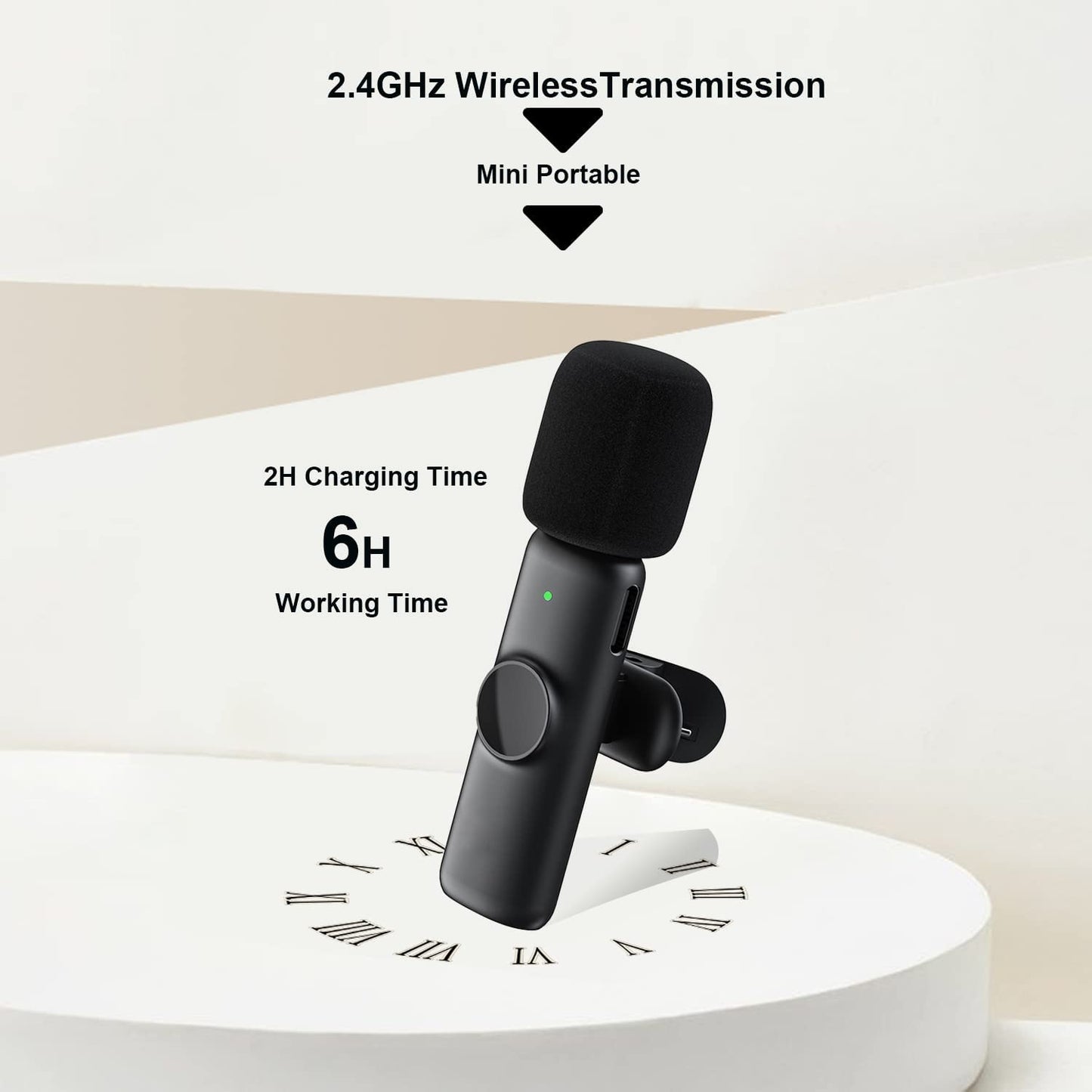 Frazily Lavalier Wireless Microphone for Iphone Ipad,Mini Clip on Microphone Mic for Video Recording - Pack of 2  Frazily   