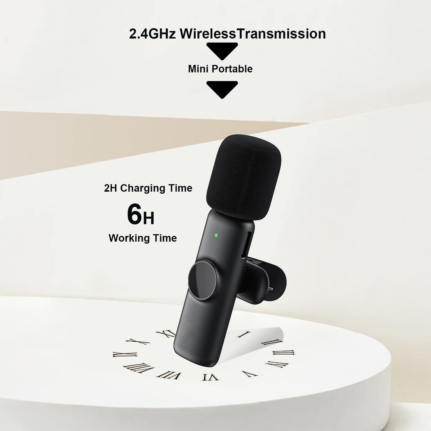 Frazily Lavalier Wireless Microphone for Iphone Ipad,Mini Clip on Microphone Mic for Video Recording - Pack of 2  Frazily   