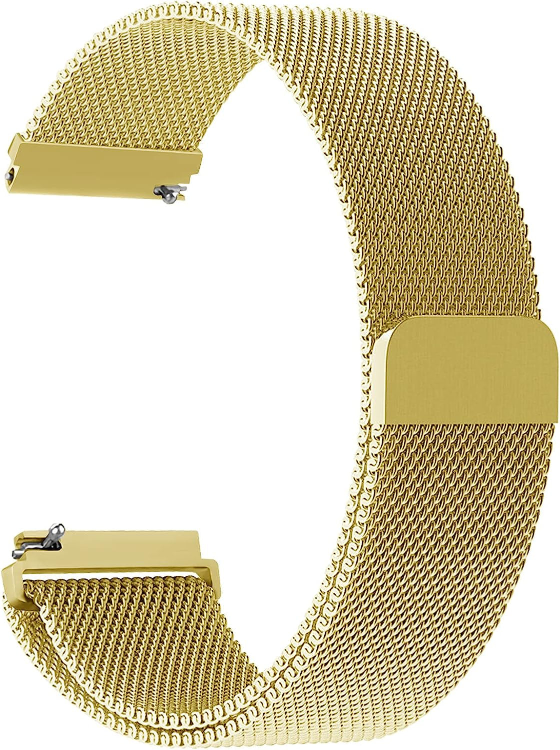 20Mm Quick Release Watch Band Metal Strap for Samsung Galaxy Watch 5 4 3 40Mm 41Mm 42Mm 44Mm 45Mm 46Mm Magnetic Mesh Watch Band for Amazfit Bip U Pro/Gts for Galaxy Watch Active/Active 2 40Mm 44Mm  DMVEIMAL Gold  