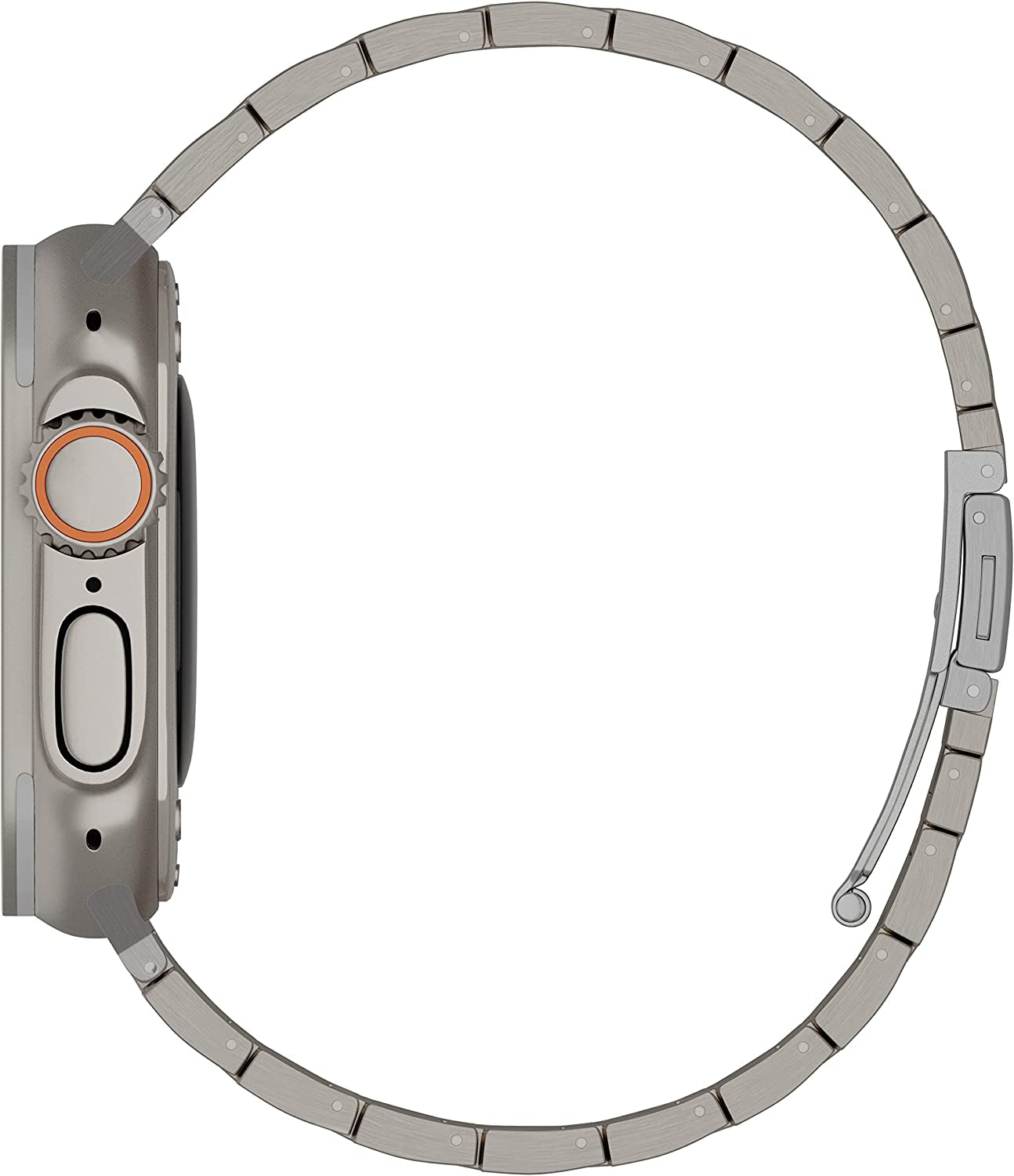 LDFAS Compatible for Apple Watch Ultra Band 49Mm Titanium Metal Solid Link Bracelet Bands Replacement for Iwatch Strap Compatible for Apple Watch Series 8/7 45Mm 44Mm Band, Silver Gray  LDFAS   