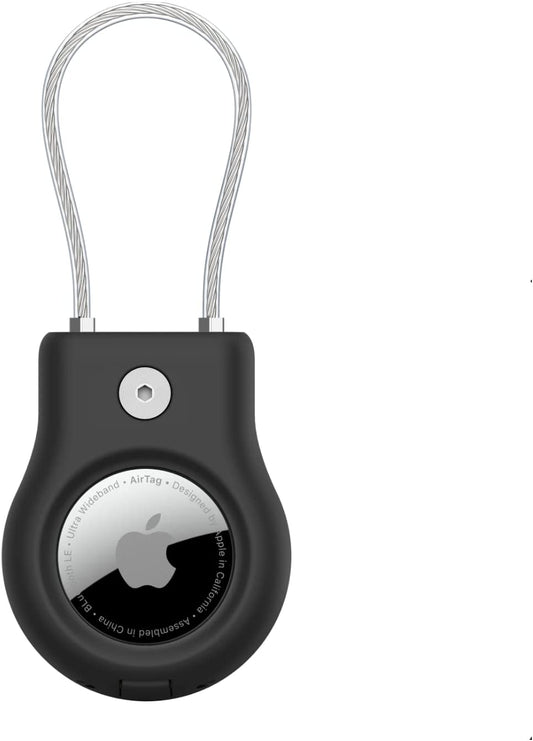 Belkin Apple Airtag Secure Holder with Wire Cable - Lock & Protect Air Tags in Durable Scratch Resistant Case - Protective Airtag Keychain Accessory for Keys, Luggage & More - Black  Belkin   