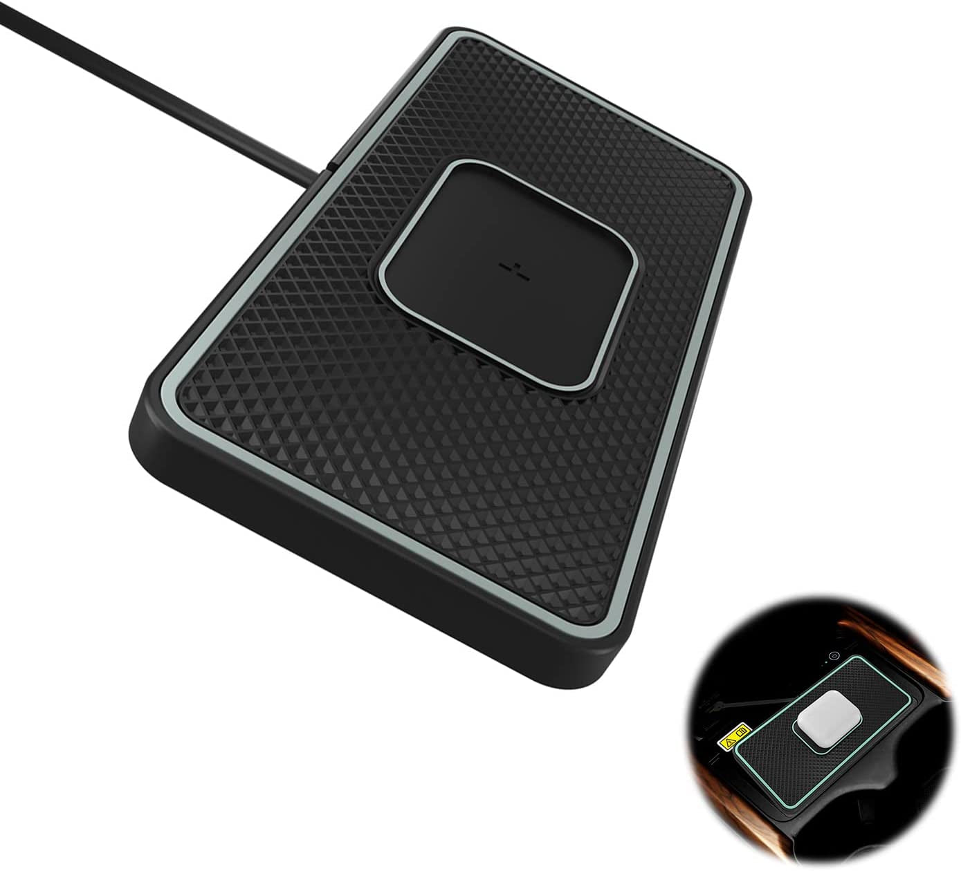 Wireless Charger,Sanmido Wireless Car Charger Charging Pad 10W Wireless Phone Charger Non Slip Fast Charger Pad Android Cell Phone Wireless Charging Mat Galaxy21/20S9S10S8Note10 (C1P)  SANMIDO   