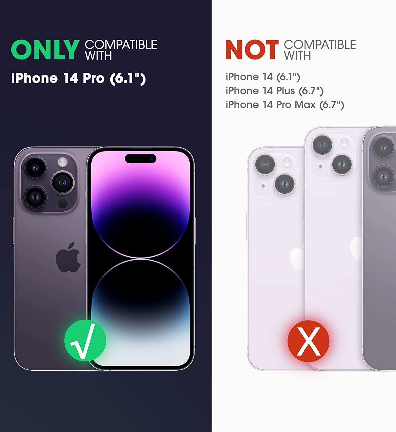 SUPCASE Unicorn Beetle Pro Case for Iphone 14 Pro 6.1", with Built-In Screen Protector & Kickstand & Belt-Clip Heavy Duty Rugged Case (Black)  SUPCASE   