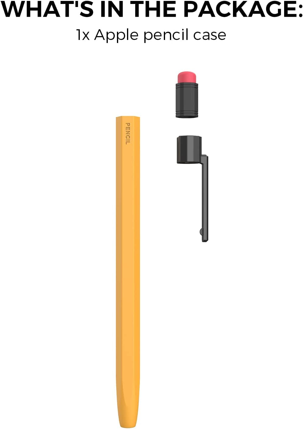 TRONWIN Ipencil Case for Apple Pencil 1St Generation Sleeve Silicone Protective Cover Perfect Grip Skin Classic Design with Sturdy Clip Compatible with Apple Pencil 1St Generation (Yellow)  TRONWIN   