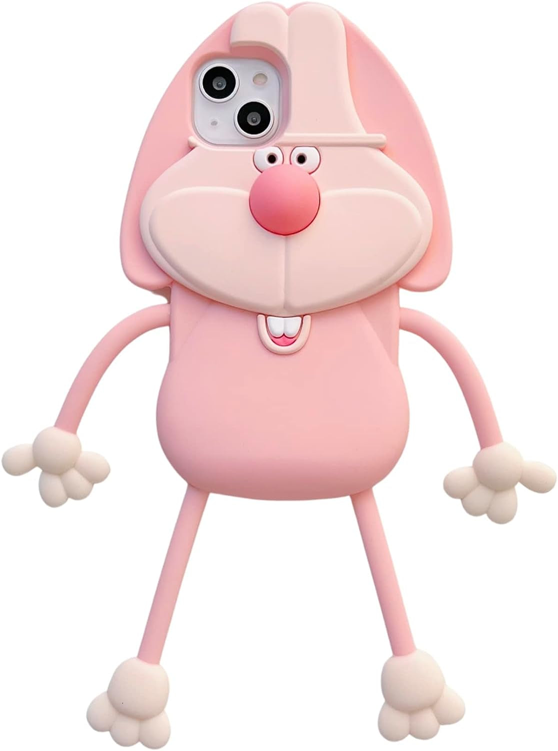 YAKVOOK Kawaii Phone Cases for Iphone 12/12 Pro,Cute Cartoon Cookies Bear Phone Case with Bubble Tea Phone Case 3D Iphone 12/12 Pro Case Soft Silicone Shockproof Cover for Women Girls  Yatchen Bucktooth Rabbit Pink Iphone 11 