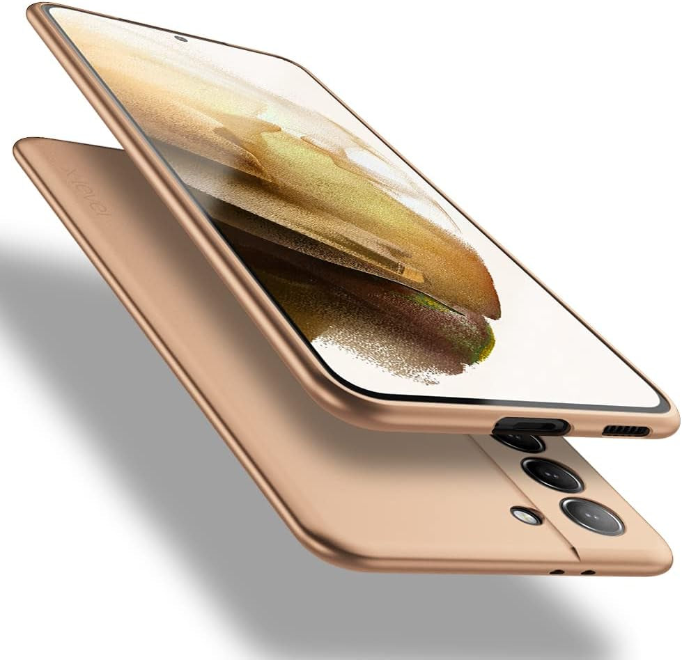 X-Level Samsung Galaxy S21 plus Case Clear Slim Fit Ultra-Thin Soft TPU Samsung S21 plus Mobile Phone Cover Anti-Slip Grip Phone Case for Galaxy S21 Plus  pipilu Gold [Camera Protection Updated]  