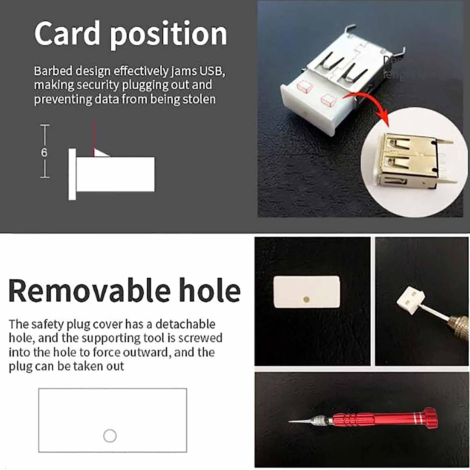 50Pcs USB Port Lock with 3 Keys, Locking USB Port/Dust Blocker, USB Dust Cover Cap Female Port Plugs Protector, Compatible with Computer,Tv,Router,Usb Devices (Black)  WXZRLIU   