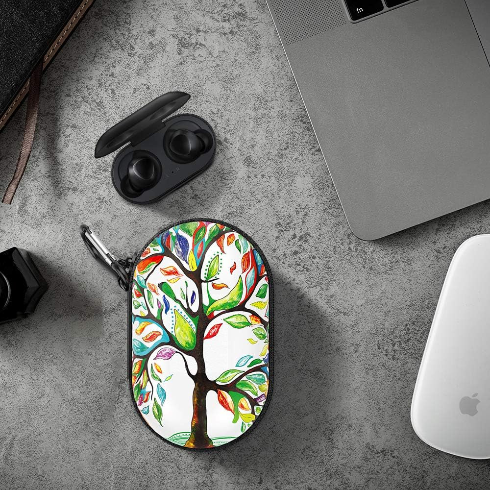 Moko Carrying Case Compatible with Samsung Galaxy Buds + plus 2020 / Galaxy Buds 2019, Protective Bag Portable Pouch Cover Storage Case with Elastic Band and Mesh Accessory Pocket - Lucky Tree  MoKo   