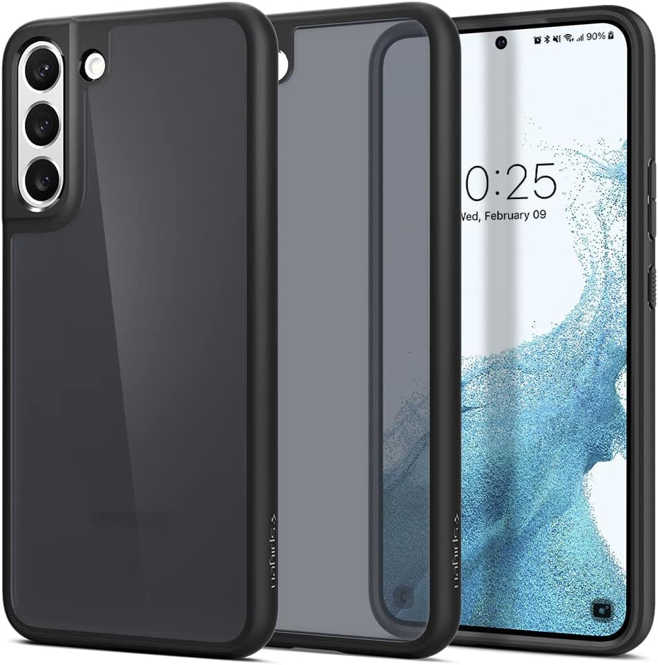 Spigen Ultra Hybrid Designed for Galaxy S22 plus Case (2022) - Crystal Clear  Spigen Frost Black  