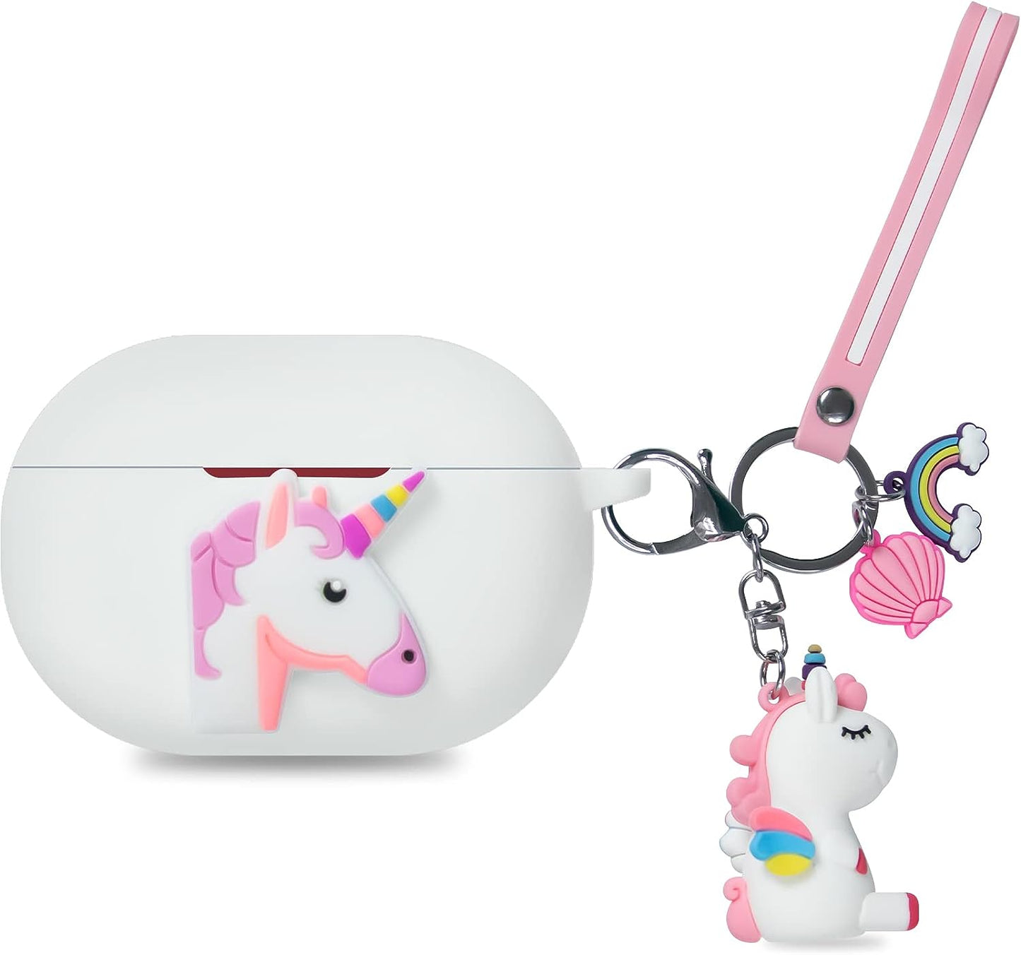 Powerbeats Pro Case, 3D Cute Cartoon Character Shockproof Protective Silicone Case Cover for Powerbeats Pro with Keychain for Girls Women Kids (Cookie Bear)  LDSXAY White  