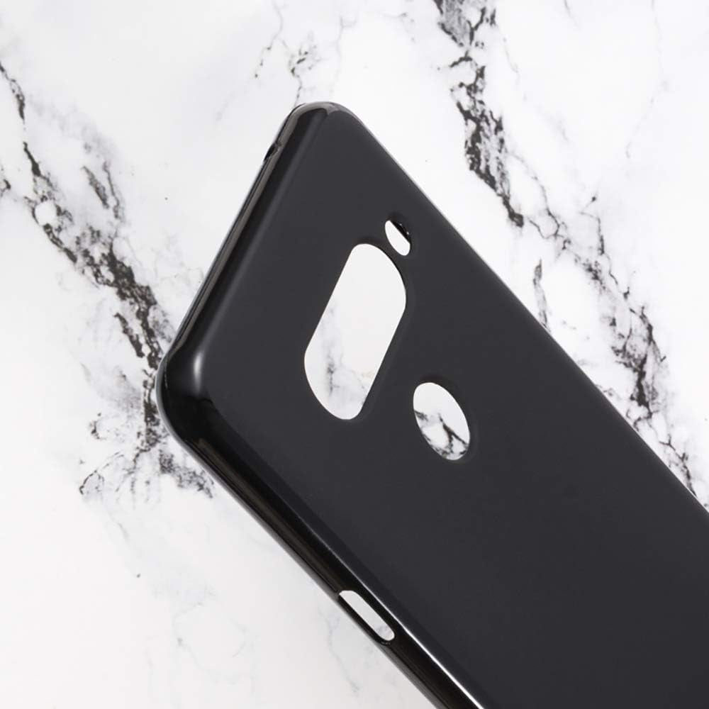 Shantime LG V40 Thinq Case, Scratch Resistant Soft TPU Back Cover Shockproof Silicone Gel Rubber Bumper Anti-Fingerprints Full-Body Protective Case Cover for LG V40 Thinq (Black)  Shantime   