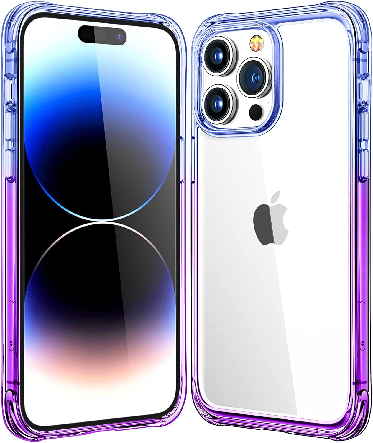 Mkeke for Iphone 14 Pro Max Case Clear Magnetic Version Work with Magsafe Non Yellowing Shockproof Case with Military Grade Protection for Apple Iphone 14 Pro Max 2022  Shenzhen Make Technology Company Limited Purple Blue  