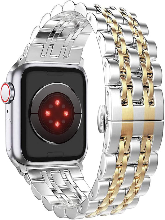 Amzaokay Band Compatible for Apple Watch Series Ultra SE Series 8 7 6 5 4 40Mm 41Mm 44Mm 45Mm 49Mm/ Series 3 2 1 38Mm 42Mm for Women Men,Stainless Steel Band for Iwatch Replacement Strap  AmzAokay   