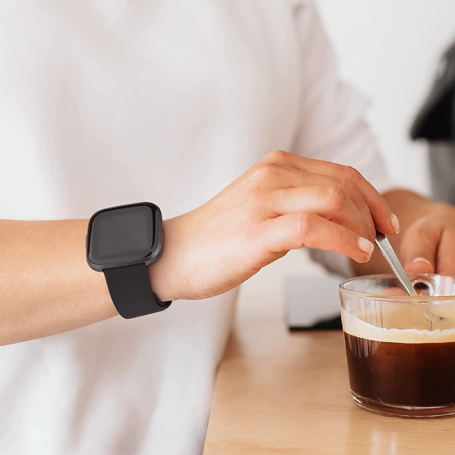 4 Pack Bands for Fitbit Versa 2 / Fitbit Versa/Versa Lite/Versa SE for Women Men, Soft Silicone Replacement Wristband for Fitbit Versa 2 Bands  Amzpas   