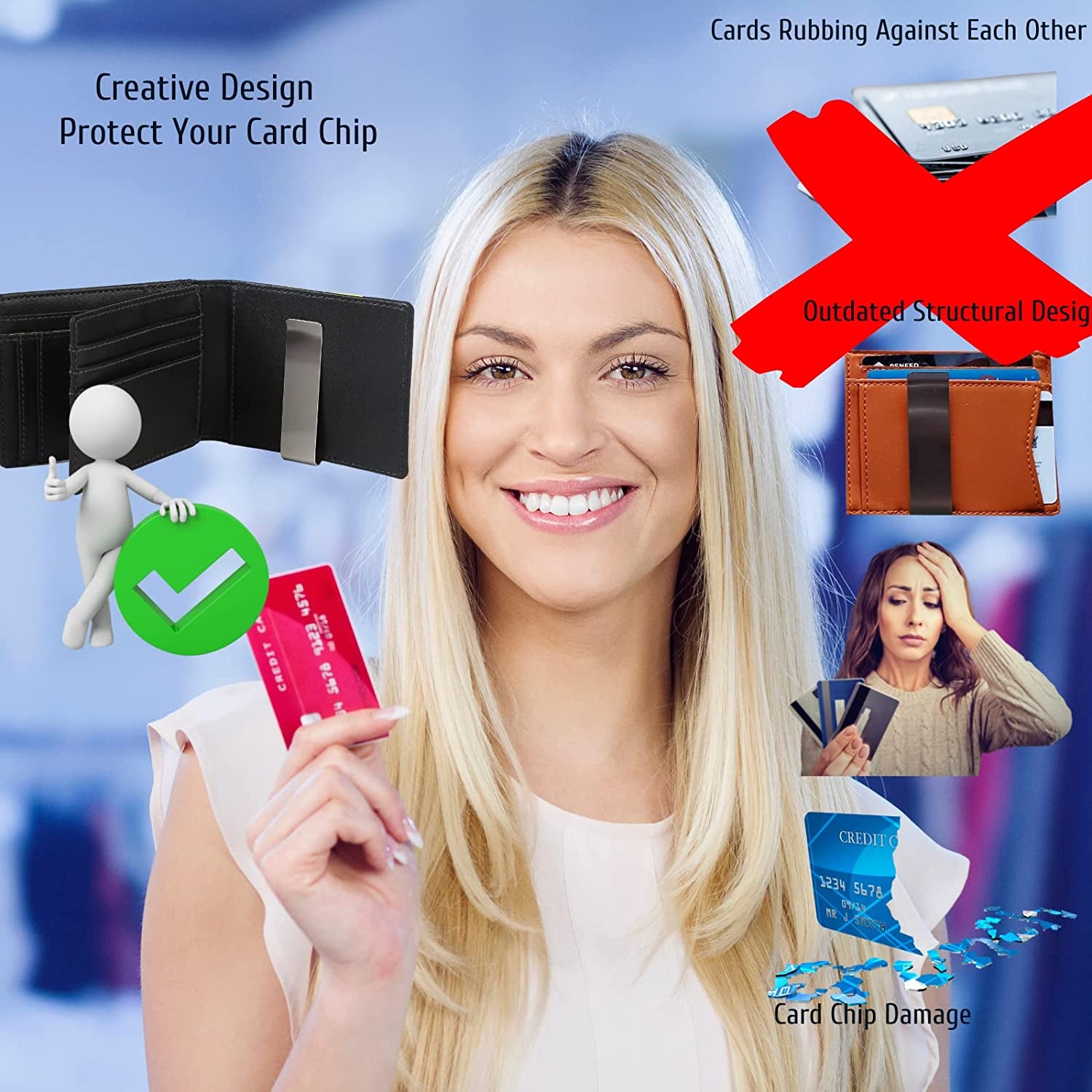 ARCTOTTI Airtag Wallet for Men with Money Clip Security Rfid Blocking Attach Flip Slots, Supper Durable Firefighter Nomex Fabric, Protection Card Design, Id Window Credit Card Holder with Gift Box  ARCTOTTI   