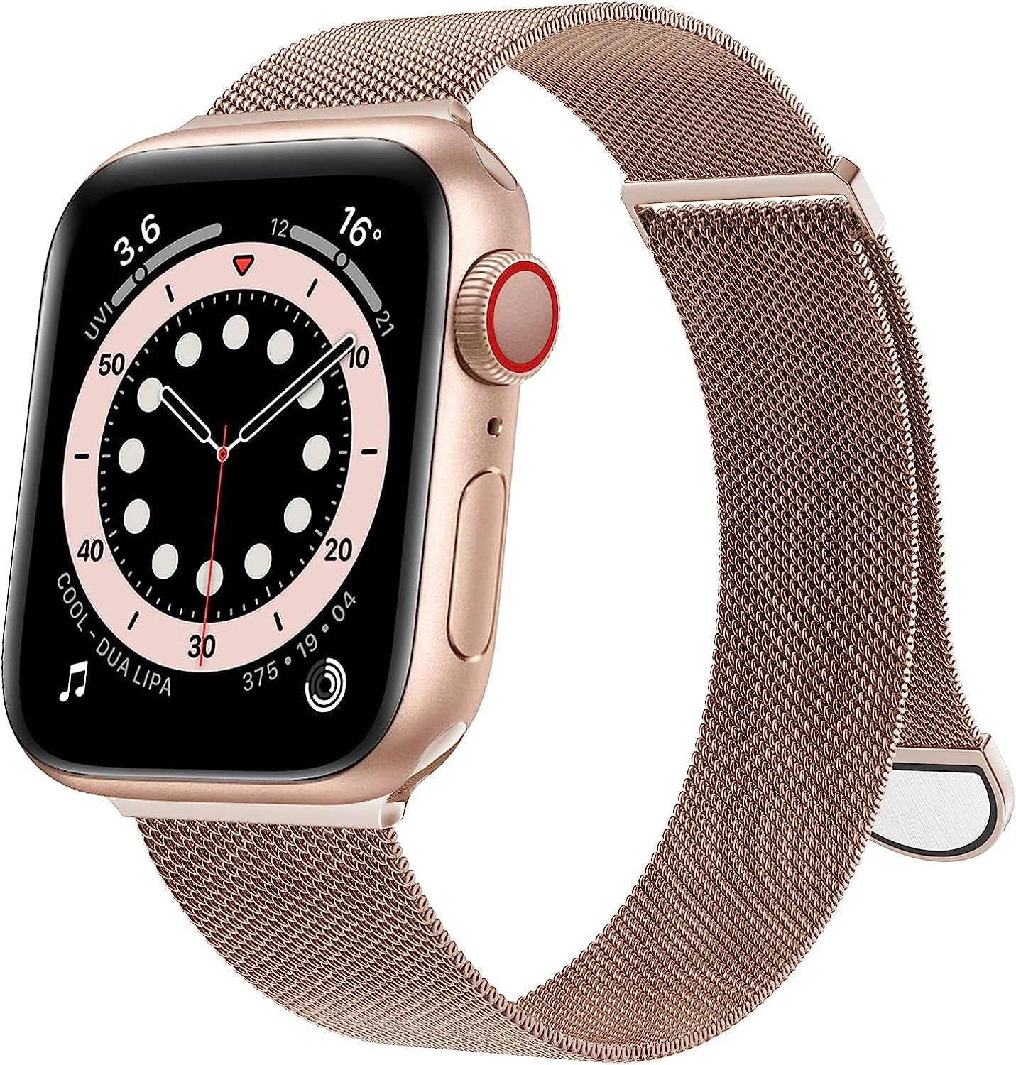 Junghoo Compatible with Apple Watch Bands 38Mm 40Mm 41Mm 42Mm 44Mm 45Mm Women Men, Stainless Steel Mesh Loop Magnetic Clasp Replacement for Iwatch Band Series SE 7 6 5 4 3 2 1.  JungHoo   