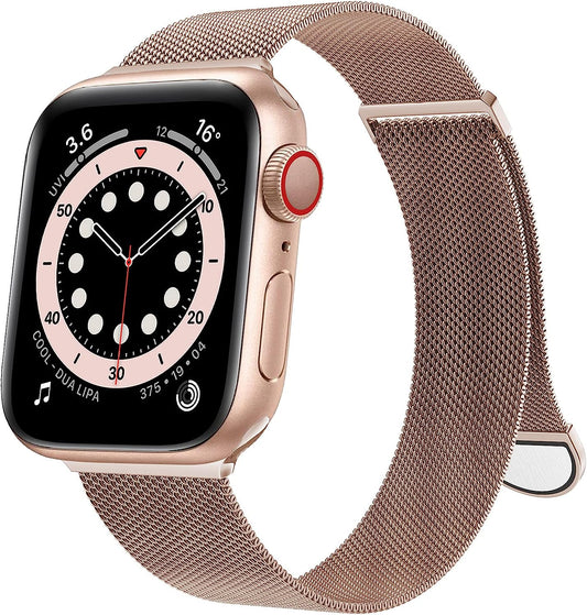 Junghoo Compatible with Apple Watch Bands 38Mm 40Mm 41Mm 42Mm 44Mm 45Mm Women Men, Stainless Steel Mesh Loop Magnetic Clasp Replacement for Iwatch Band Series SE 7 6 5 4 3 2 1.  JungHoo   