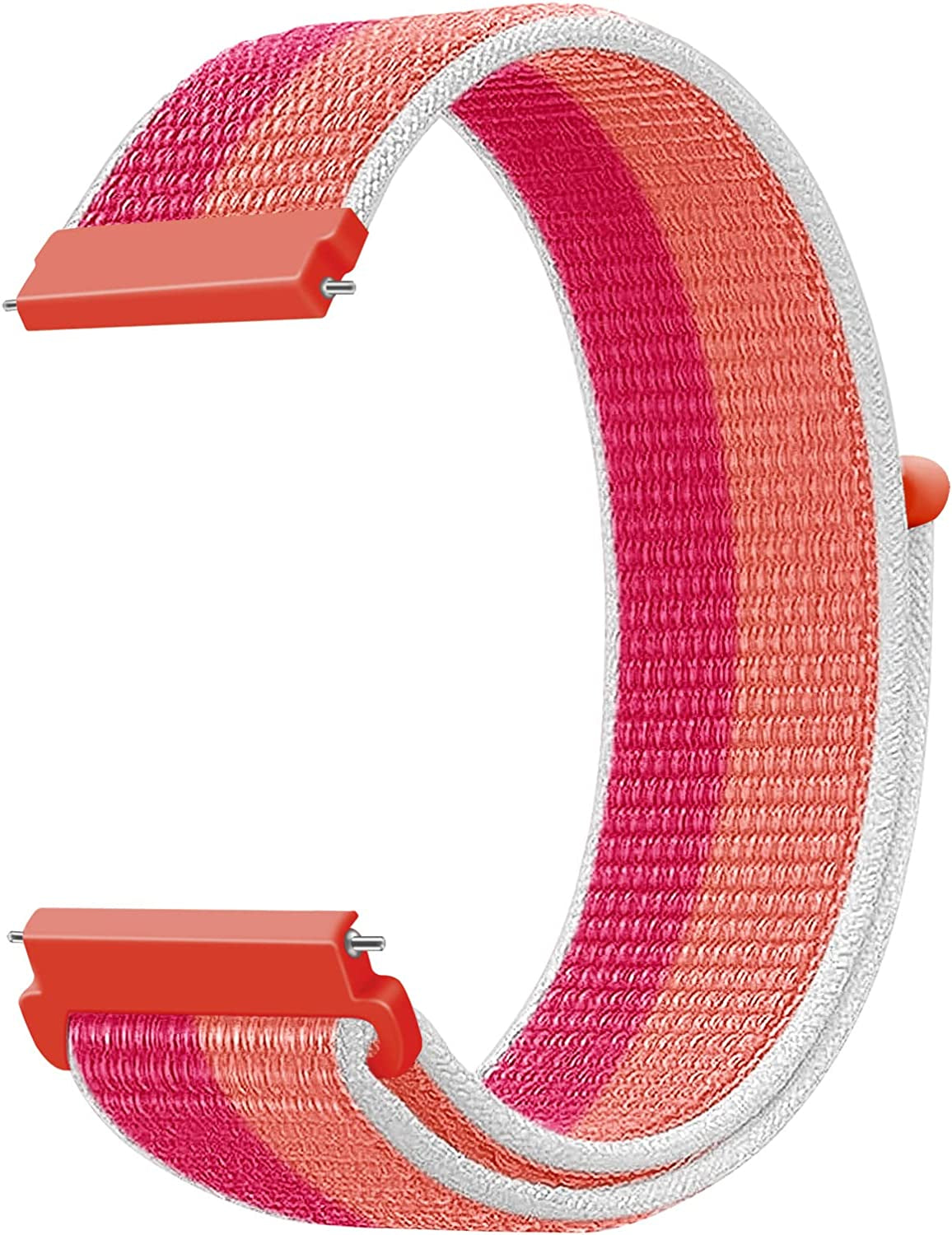 20Mm Quick Release Watch Band Nylon Strap for Samsung Galaxy Watch 5 4 3 40Mm 41Mm 42Mm 44Mm 45Mm 46Mm Nylon Breathable Sport Strap Wristband Replacement Bracelet for Amazfit Bip U Pro/Gts/Gts 2 3 4  DMVEIMAL Peach/peony  