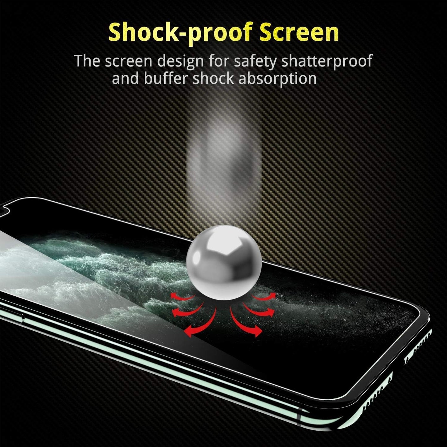 Unbreakcable Shatterproof Tempered Glass Screen Protector for Iphone 11 Pro Max/ Iphone Xs Max [2-Pack] [99.99% HD Clear] [Easy Installation Frame] [9H Hardness] [Full Coverage] [Bubble Free][ Anti-Fingerprint] for Apple 6.5''  UNBREAKcable   