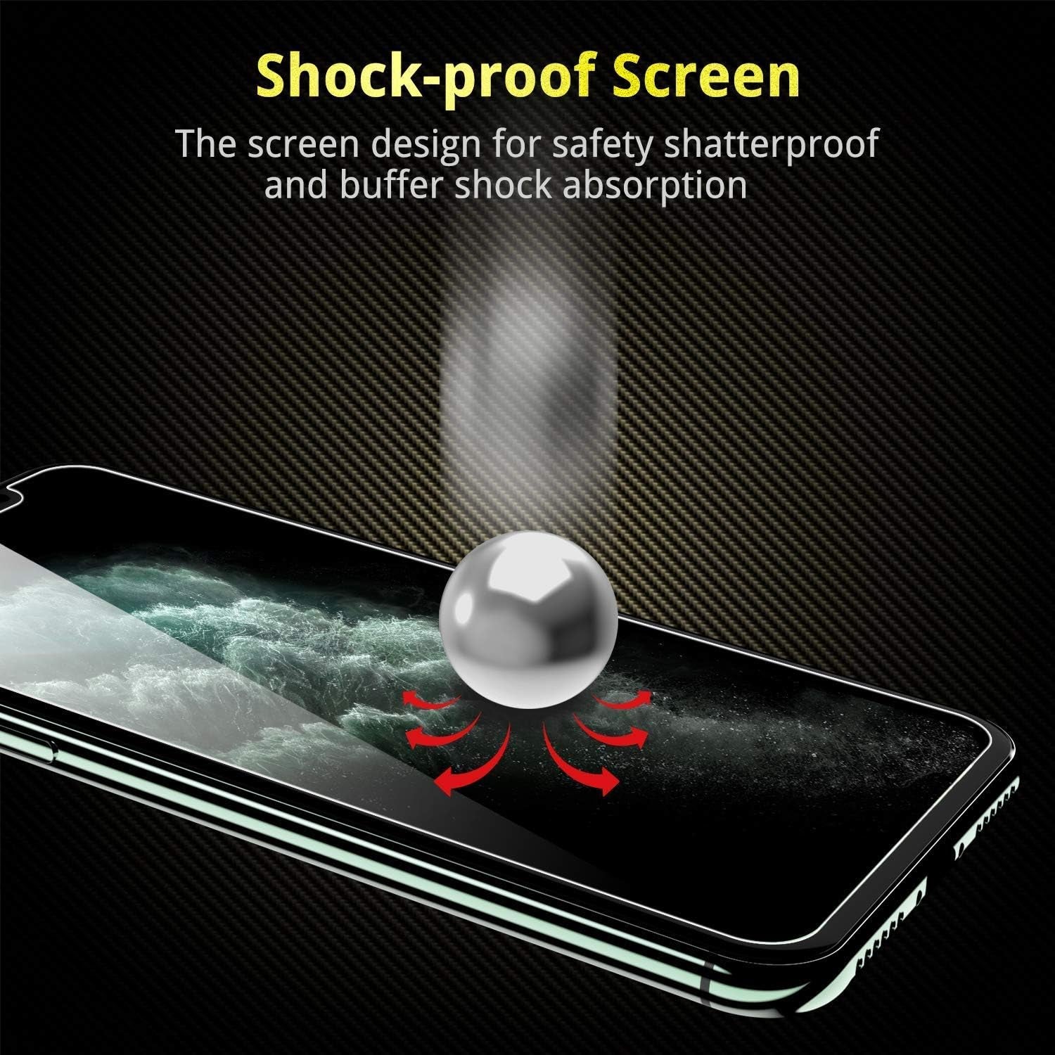 Unbreakcable Shatterproof Tempered Glass Screen Protector for Iphone 11 Pro Max/ Iphone Xs Max [2-Pack] [99.99% HD Clear] [Easy Installation Frame] [9H Hardness] [Full Coverage] [Bubble Free][ Anti-Fingerprint] for Apple 6.5''  UNBREAKcable   