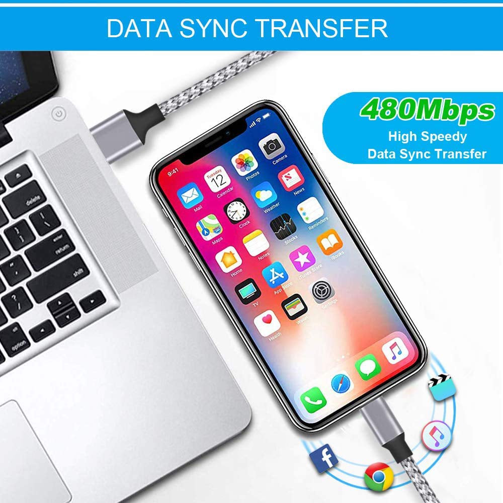 Iphone Fast Charger,Usb Wall Charger 2Pack[Apple Mfi Certified] Dual Port USB Wall Charger Block Plug with Long 6FT Fast Charging Lightning Cable Cord for Iphone 14 13 12 11 Pro Max XS X 8 7 plus Ipad  GOOD EVER TRADING LTD   