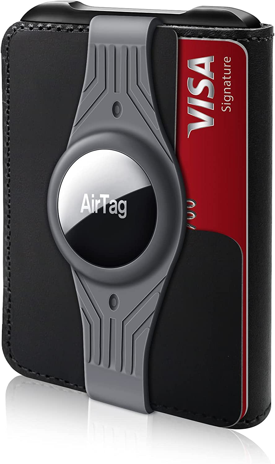 MURADIN Chocolate Front Pocket Wallet for Men Travel Tactical Bifold RFID Blocking Aluminum Metal Leather Money Cards Holder Ideal Men'S Gift  ENIGMA Black, Grey  