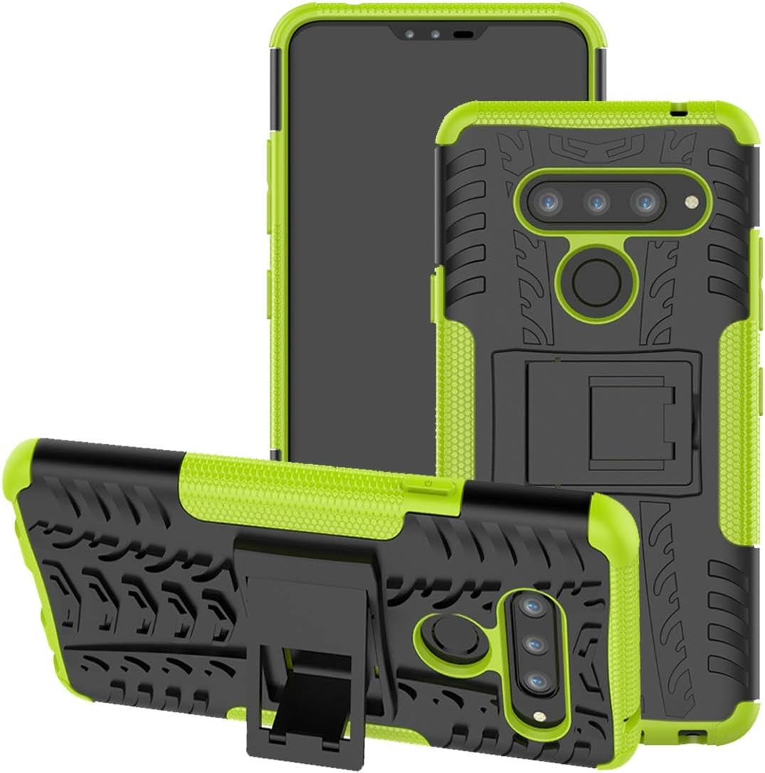 Case for LG V40 Thin, V40 Case, Viodolge [Shockproof] Rugged Dual Layer Protective Phone Case Cover with Kickstand for LG V40 / LG V40 Thinq (2018) (Green)  Viodolge   