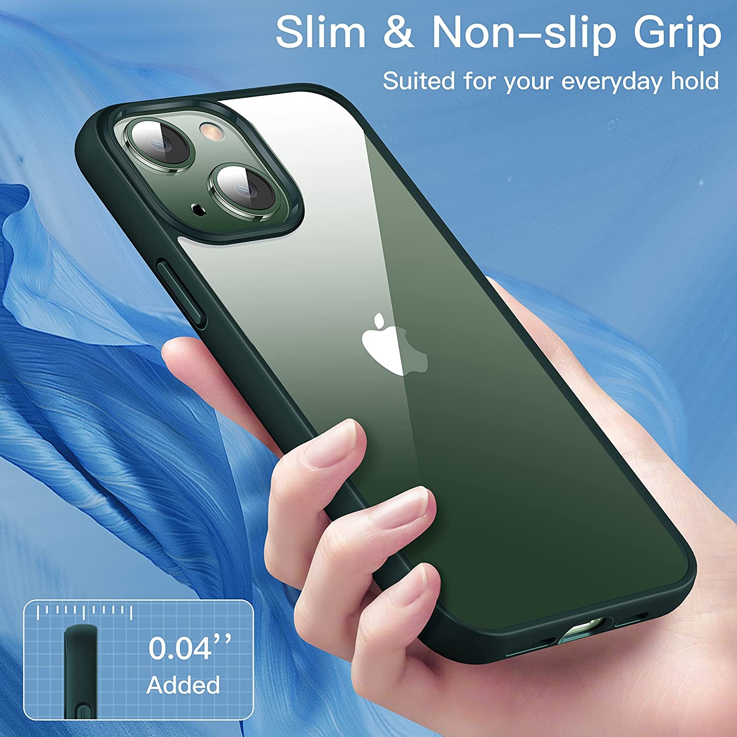 CASEKOO Crystal Clear for Iphone 14 Case & Iphone 13 Case, [Not Yellowing] [Military Grade Drop Protection] Shockproof Protective Phone Case 6.1 Inch 2022 Green  CASEKOO   