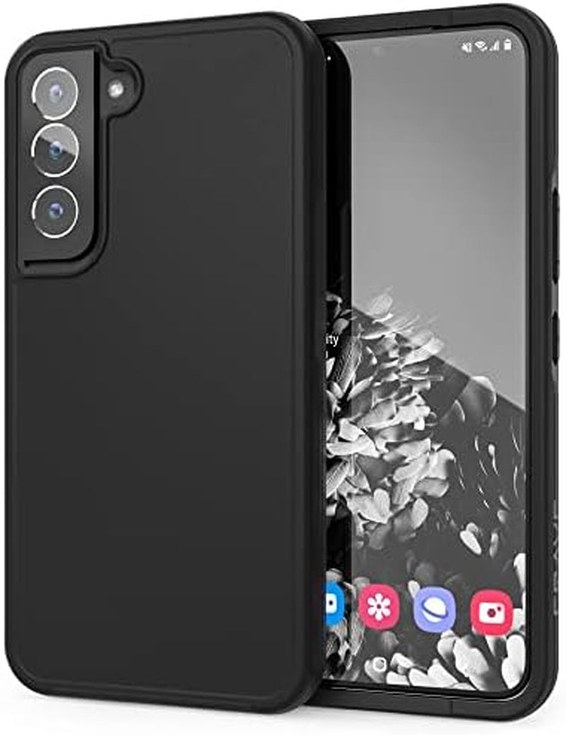 Crave Slim Guard for Galaxy S22 Case, Shockproof Case for Samsung Galaxy S22, S22 5G (6.1 Inch) - Blush  Crave Black  