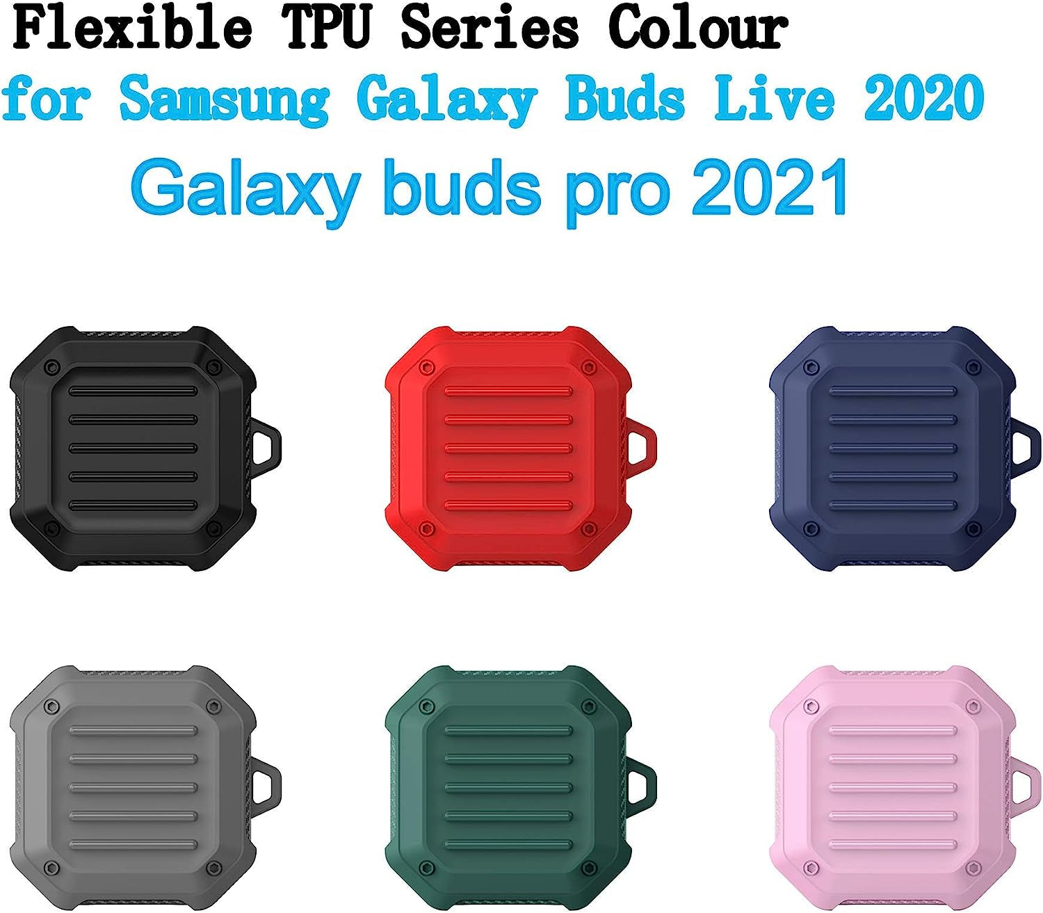 Xuyoz Galaxy Buds 2 Case, Galaxy Buds Pro Case, Galaxy Buds Live Case for Men Women with Keychain, Rugged Shockproof Galaxy Earbuds Protective Skin Case Cover for Galaxy Buds 2/Pro/Live  Xuyoz   