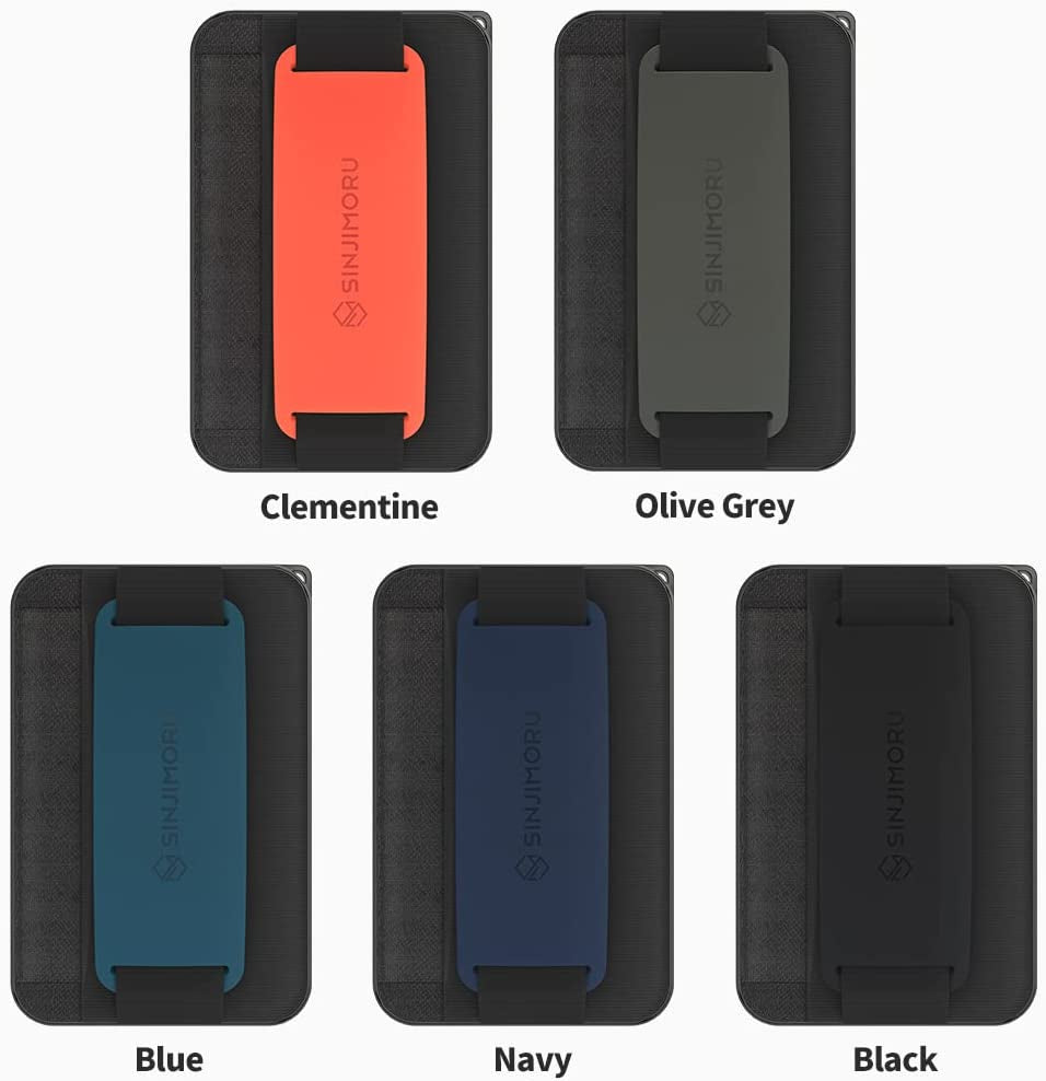 3 in 1 Magnetic Card Holder, Sinjimoru Magnetic Wallet for Magsafe as Cell Phone Wallet Stick on with Phone Grip Holder & Mobile Phone Kickstand Iphone 12 13 & Iphone 14 Series. M-Bgrip Black  Sinjimoru Co.Ltd   