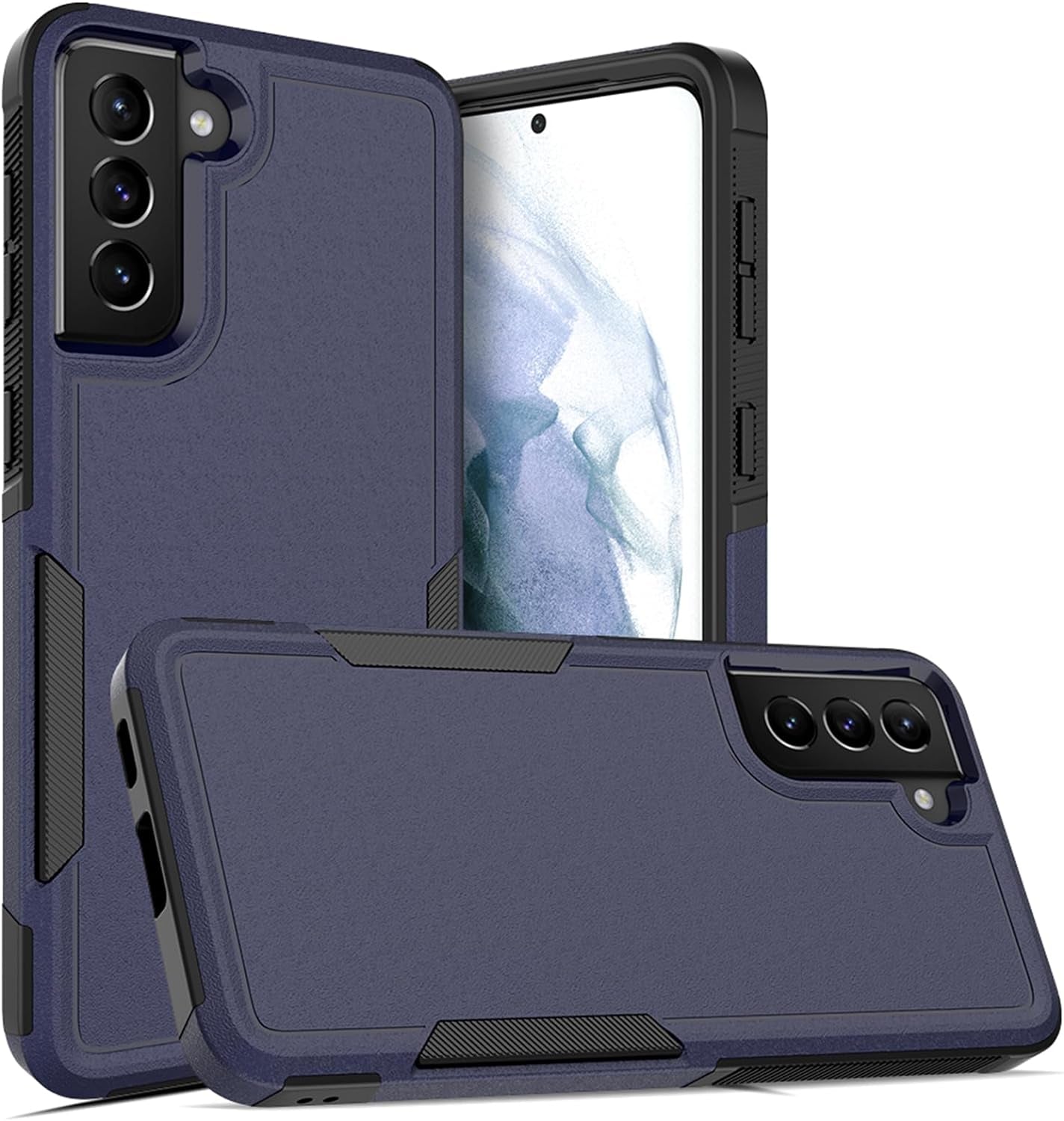 For Samsung Galaxy S21 plus Case: Dual Layer Protective Heavy Duty Cell Phone Cover Shockproof Rugged with Screen Protector - Military Protection Bumper Tough - Samsung Galaxy S21+ plus 5G, Blue  Jinxian Co., Ltd.   