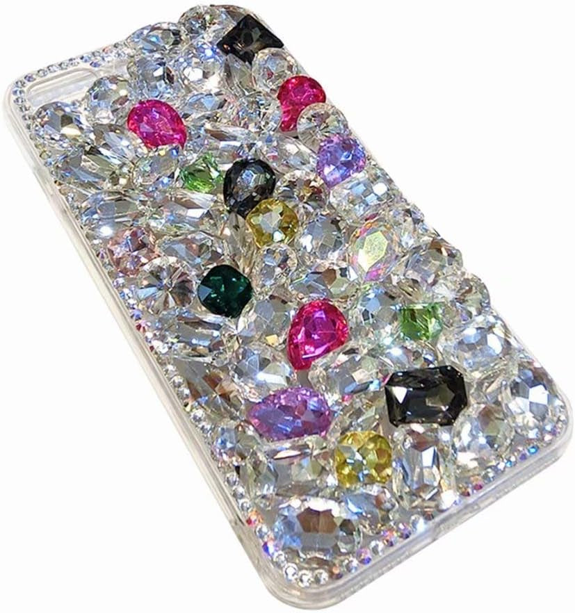 LG G8 Thinq Case,Lg G8 Case,Lg Alpha Full Crystal Diamond Case, 3D Handmade Finger Buckle Luxury Fur Ball Sparkle Crystal Rhinestone Diamond Glitter Bling TPU Case for LG G8 Thinq(Angel/Green)  YuXia Full / Color  