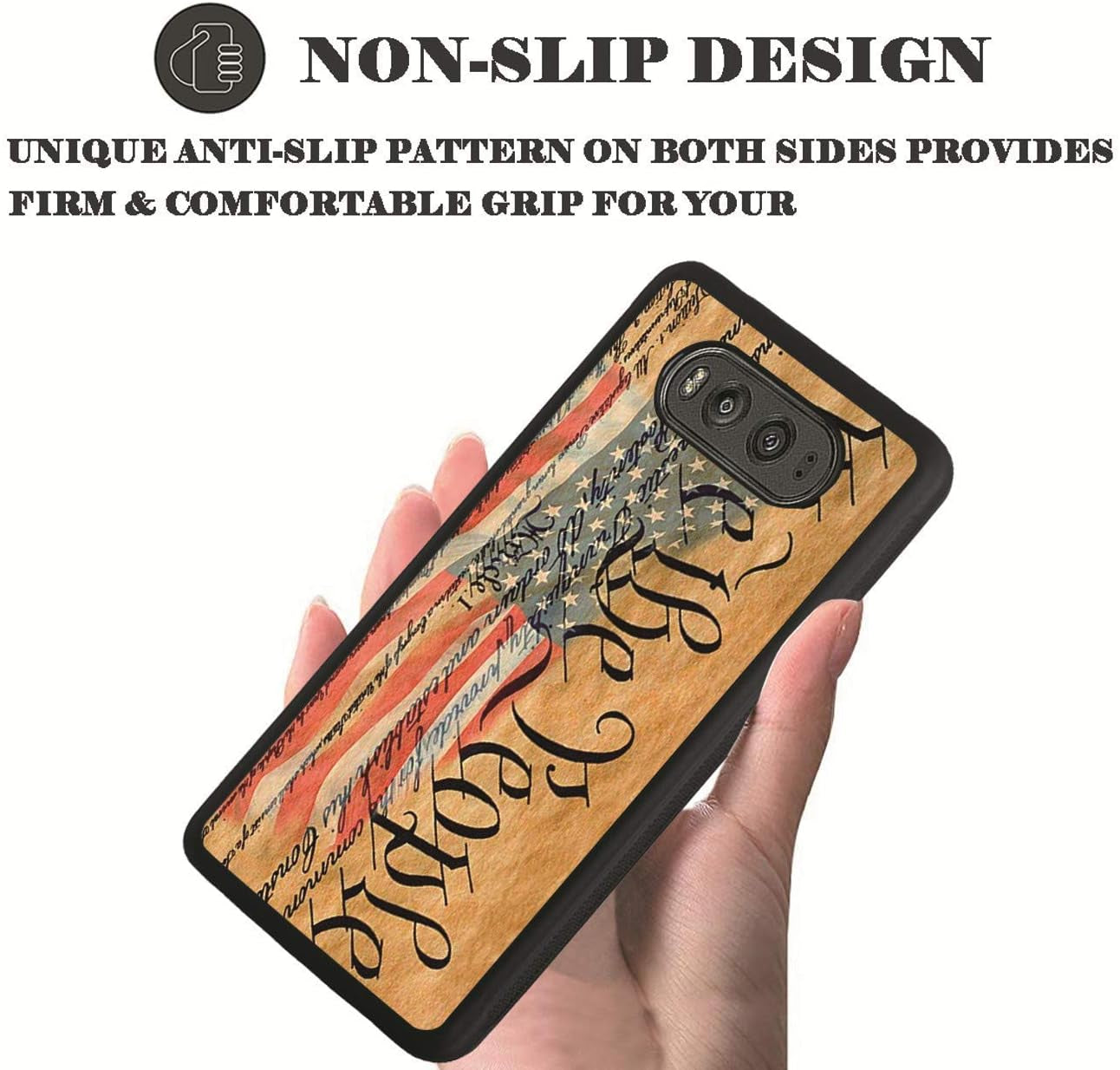 Case for LG V30, American Flag Constitution We the People Slim anti Design Slim Impact Resistant Shock-Absorption Rubber Protective Case for LG V30/LG V30 Plus/Lg V30S/Lg V35/LG V35 Thinq  Log Zog   