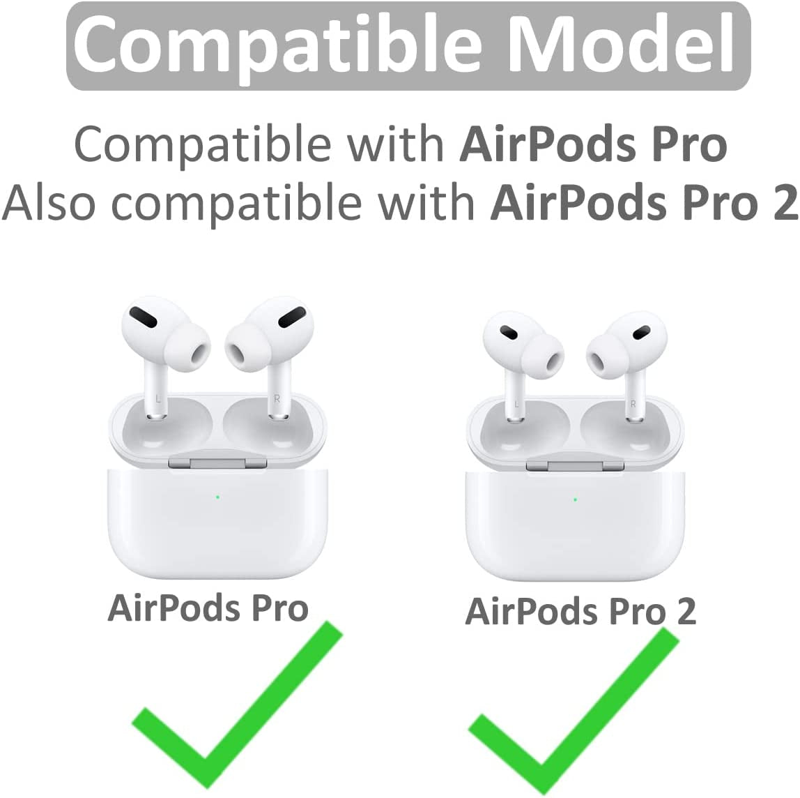 3 Pairs Compatible with Airpods Pro 1St 2Nd Ear Tips Buds, Small Medium Large 3 Size Replacement Silicone Rubber Eartips Earbuds Gel Accessories Compatible with Airpods Pro 2 and 1St - S/M/L White  IiEXCEL   