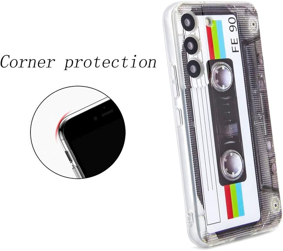Fateamll Case for Galaxy S22, Shockproof Scratchproof with TPU Soft Bumper Retro Cassette Tape Case Compatible with Samsung Galaxy S22  FAteam   