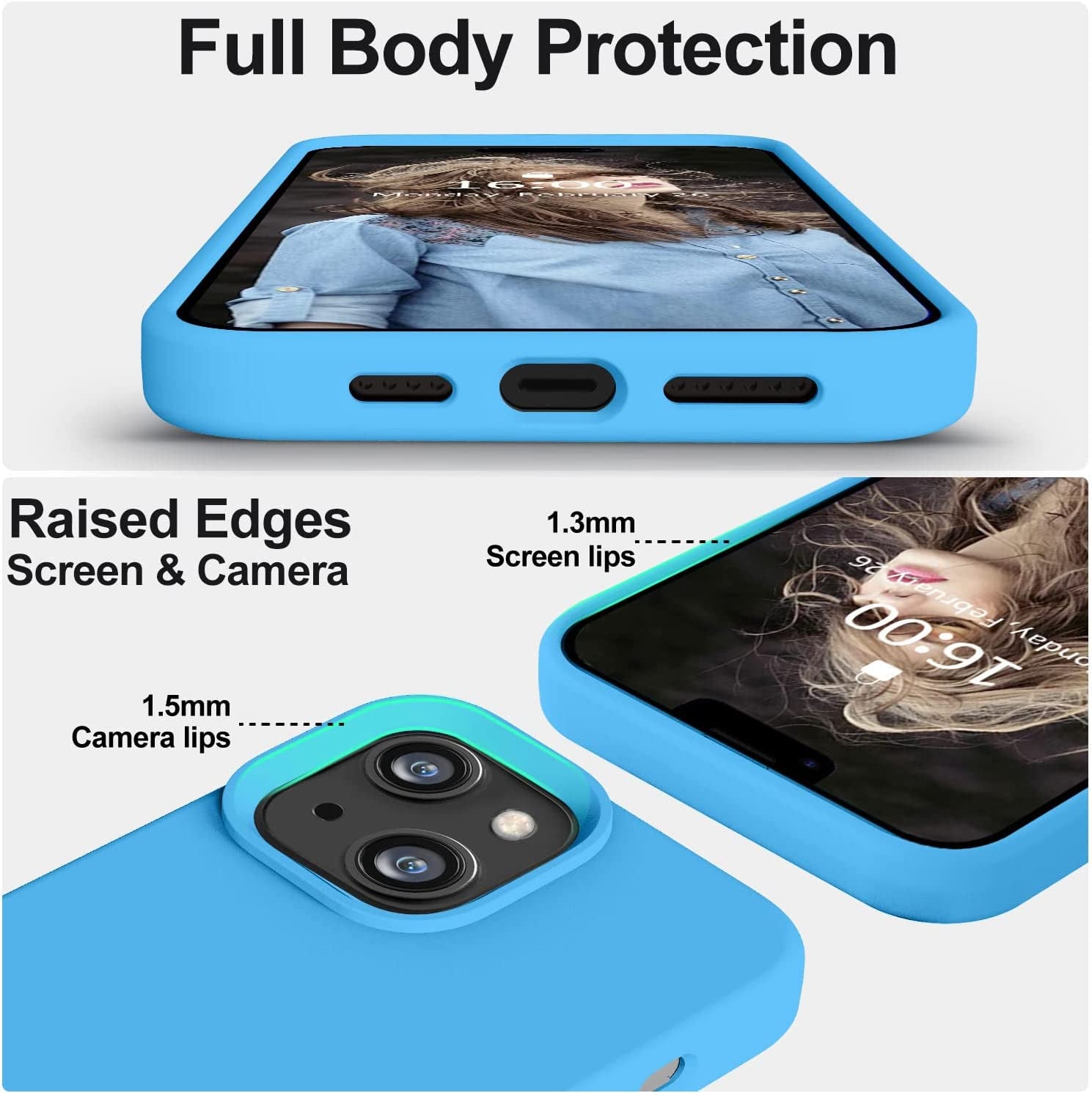 Vooii Compatible with Iphone 14 Case,[Silky Touch Premium Liquid Silicone] [Soft Anti-Scratch Microfiber Lining], Ultra Slim Shockproof Protective Case for Iphone 14 - Blue  Vooii   