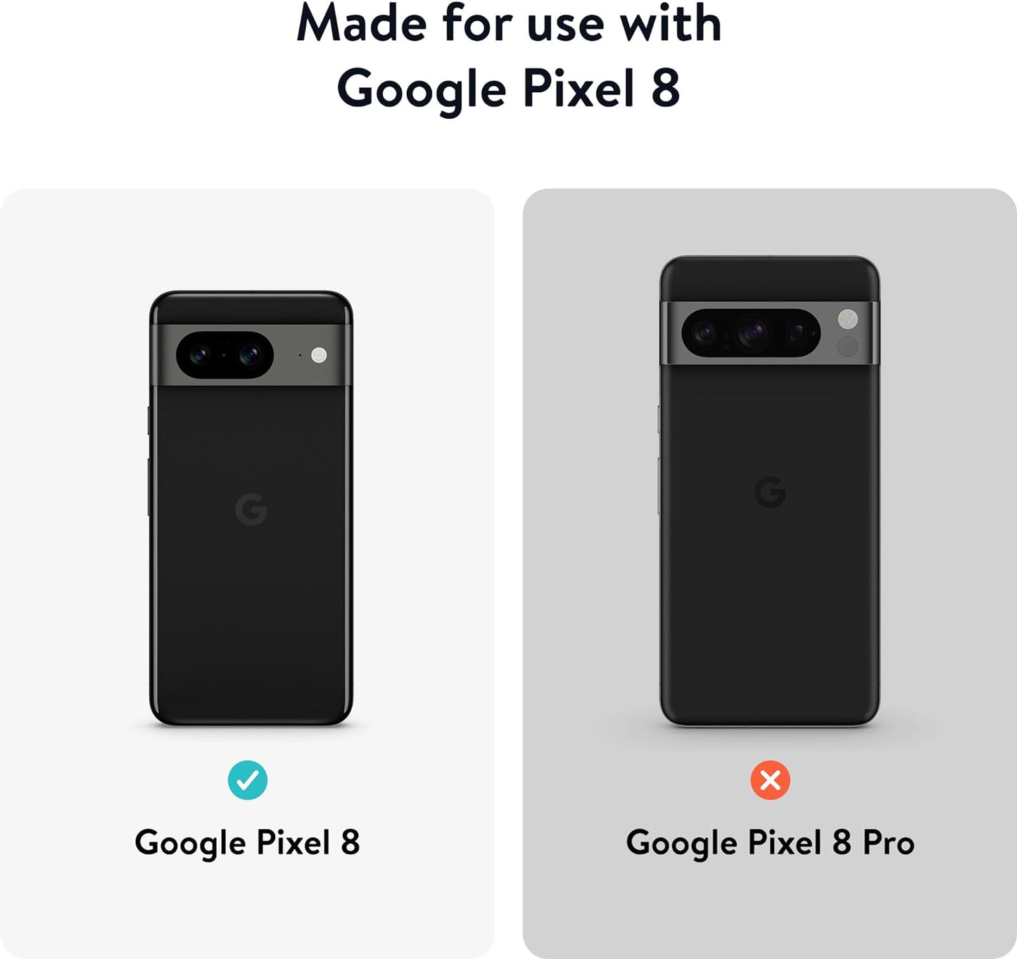 Mous for Google Pixel 8 Case Magsafe Compatible - Limitless 5.0 - White Acetate - Protective Pixel 8 Case - Shockproof Phone Cover  Mous   