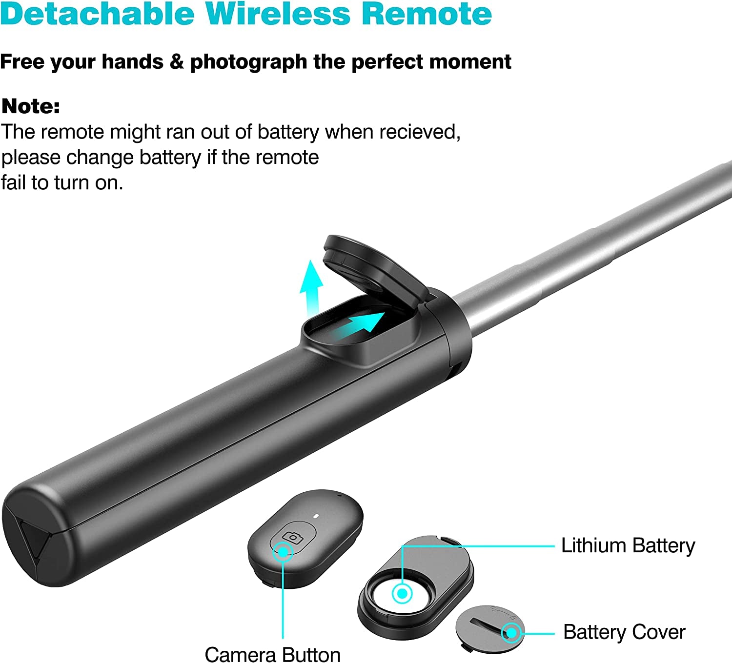 Selfie Stick, Extendable Selfie Stick Tripod with Wireless Remote, Portable Phone Tripod Stand for Group Selfie/Live Streaming/Video Recording Compatible with All Cellphone, Compact Size & Lightweight  Erligpowht   