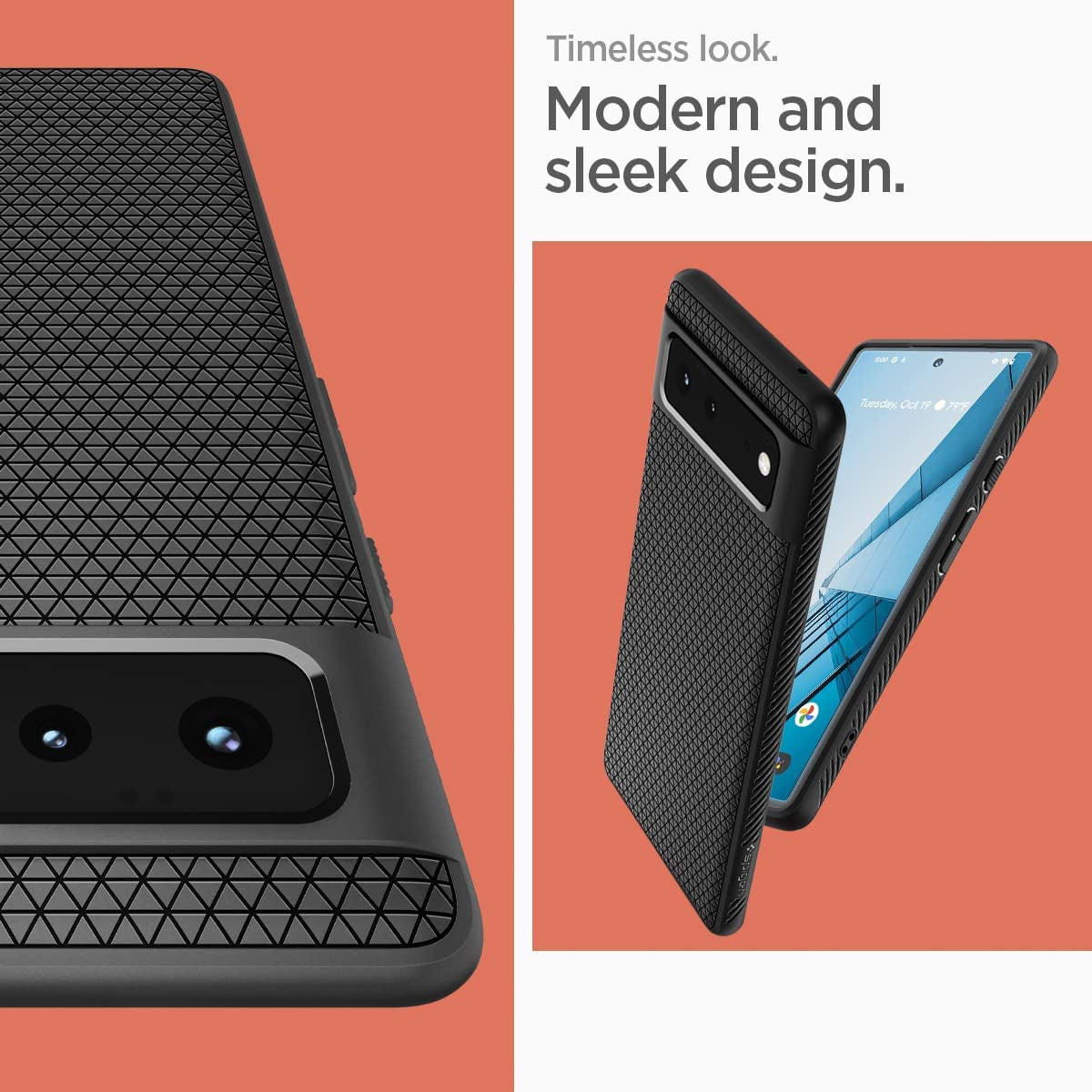 Spigen Liquid Air Armor Designed for Google Pixel 6 Case (2021) - Matte Black  Spigen   