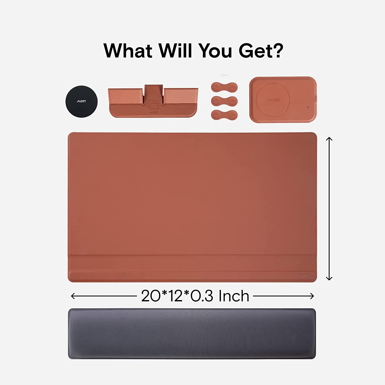 MOFT Magnetic Digital Set for the Smart Desk Mat, Includes Wireless Charging Pad, Tablet Holder, Cable Organizers and Snap Phone Sticker  MOFT   