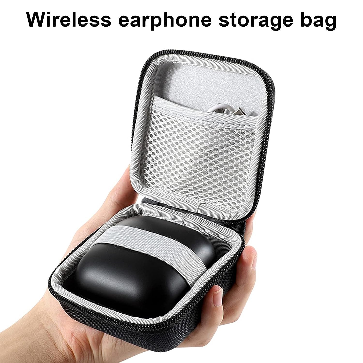 Schicj133Mm Fast Charging Cord Charger - Shockproof Hard EVA Wireless Earphone Storage Pouch Case Compatible with Powerbeats Pro/3 - Black  schicj133mm   