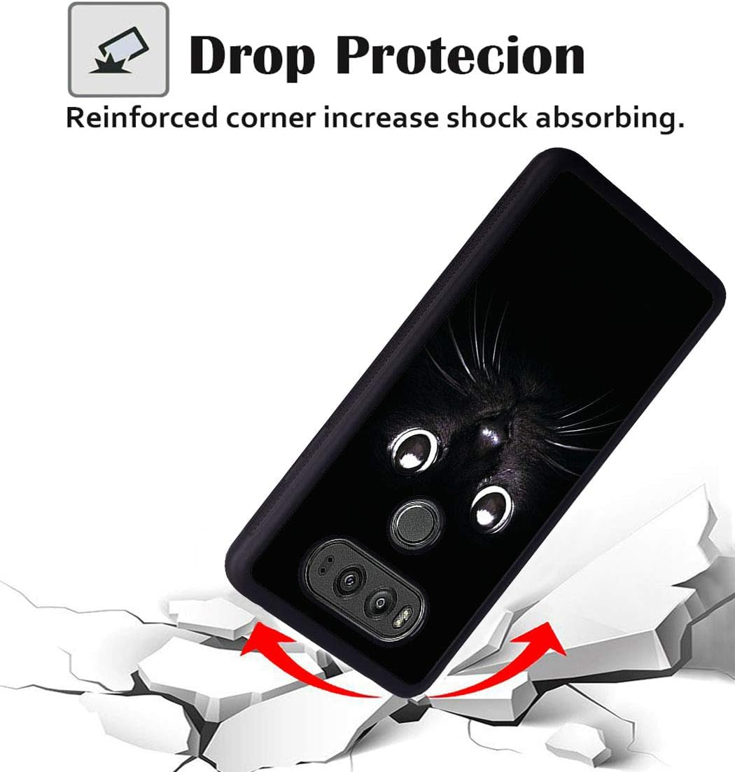 Case for LG V30/LG V30 Plus/Lg V30S/Lg V35/LG V35 Thinq, Slim Anti-Scratch TPU Rubber Protective Case Cover for LG V30 - Cute Cat Face  ChaTham   