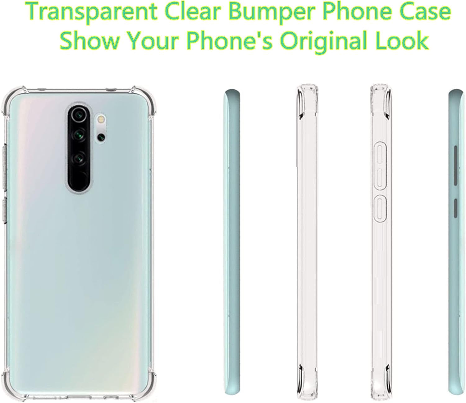 HUANGTAOLI Case Compatible with Xiaomi Redmi Note 8 Pro, Slim Soft TPU Shockproof Transparent Crystal Clear Phone Case Cover with Corner Bumper  HUANGTAOLI   