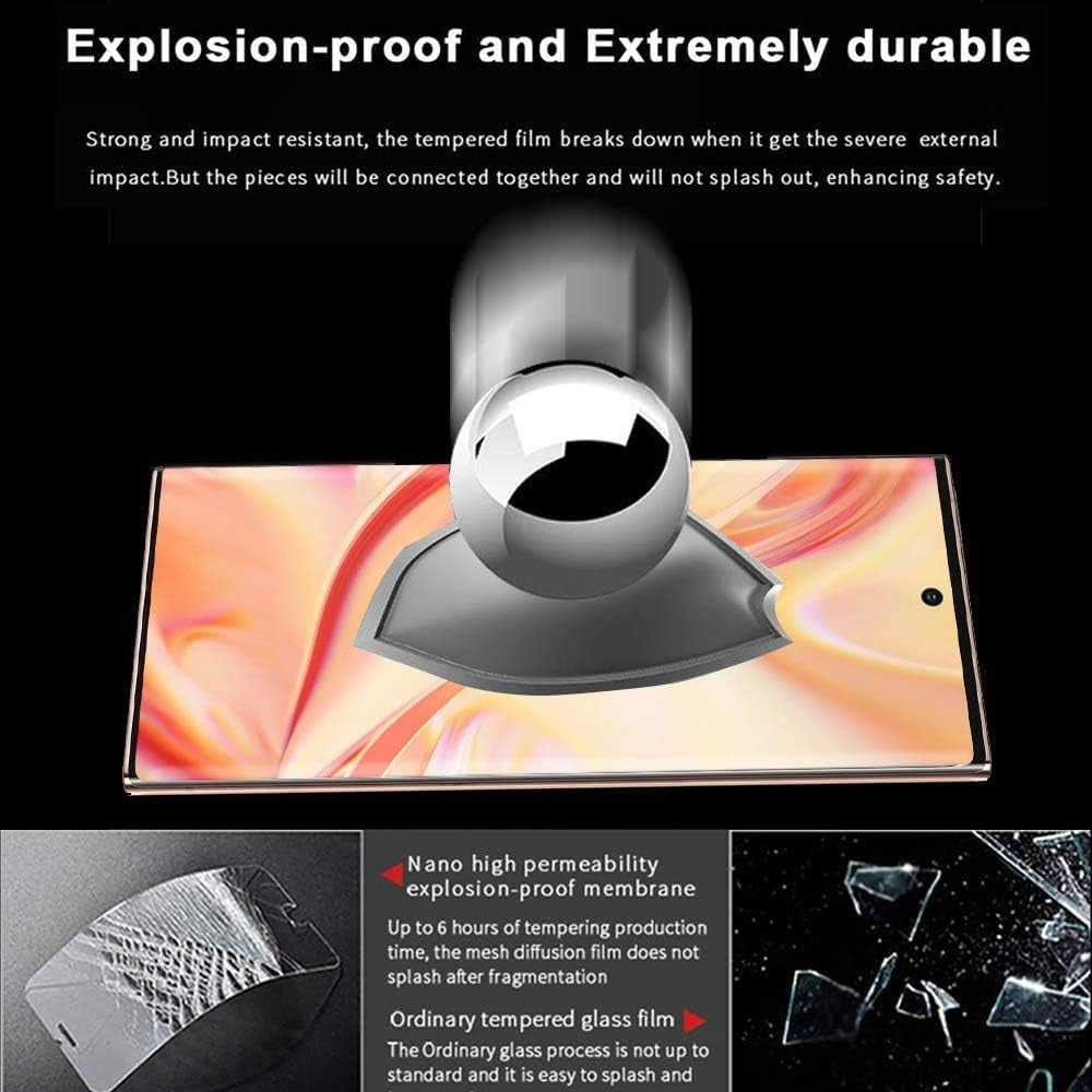 [2+2 Pack] Galaxy Note 20 Ultra Screen Protector Include 2 Pack Tempered Glass Screen Protector + 2 Pack Tempered Glass Camera Lens Protector,3D Curved,Hd Clear for Samsung Galaxy Note 20 Ultra 5G  UIYTRAESTING   
